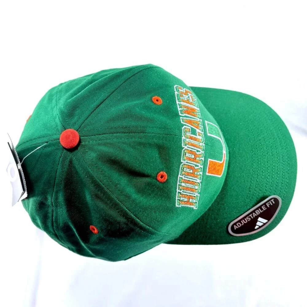 Adidas NCAA University of Miami‎ Hurricanes Seasonal Slouch Strapback Hat NWT